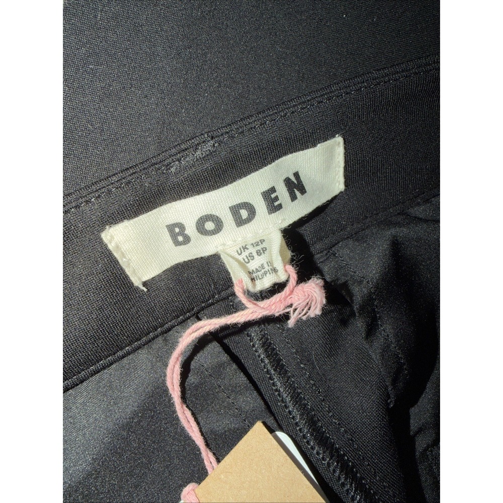 NEW Boden Women's Pimlico Ponte Trousers Solid Black Size 8P Straight Leg‎ - Picture 7 of 9